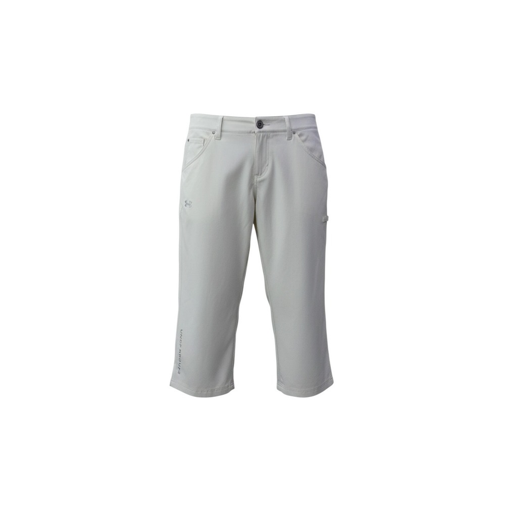 Under Armour Golf Capri Pants Womens 8 White Performance Stretch Cropped